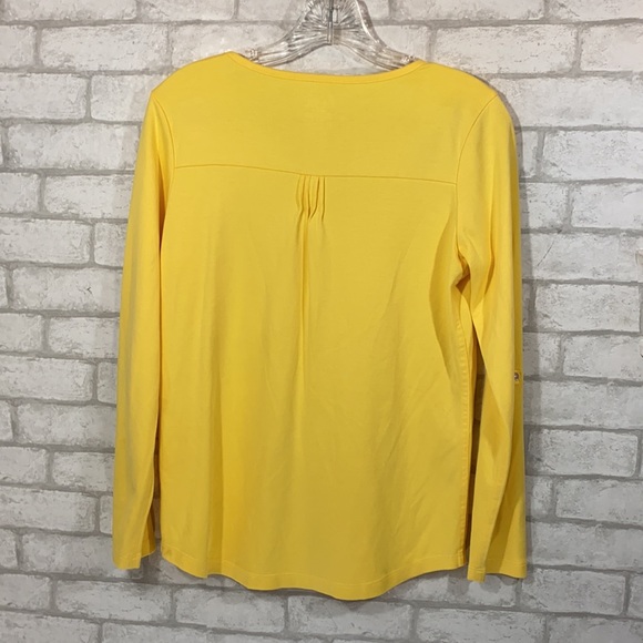 L.L.Bean yellow cardigan size Small - Picture 9 of 11